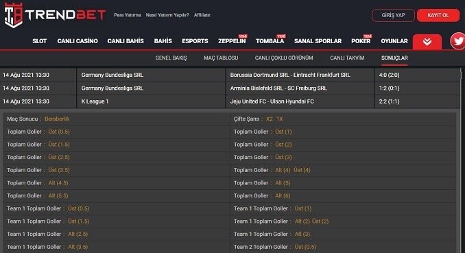 TrendBet En Hızlı Bahisler