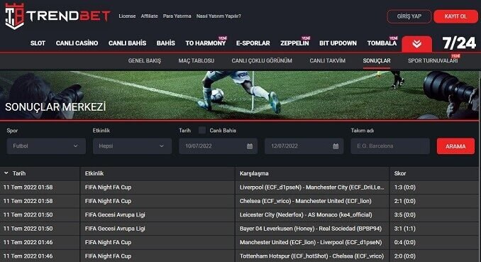 TrendBet Spor Bahisleri