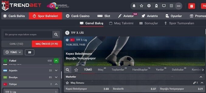 TrendBet Kepez Belediyespor Beyoğlu Yeniçarşıspor Maçı