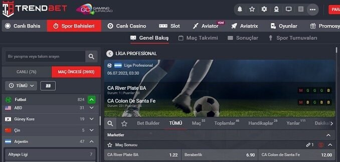 TrendBet River Plate Colon Maçı Bahis Tahmini