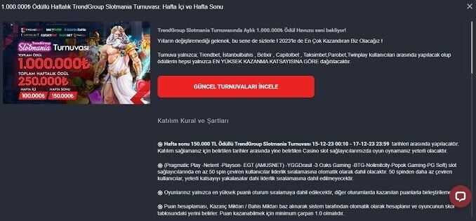 TrendBet Casinoya Özel Turnuvalar